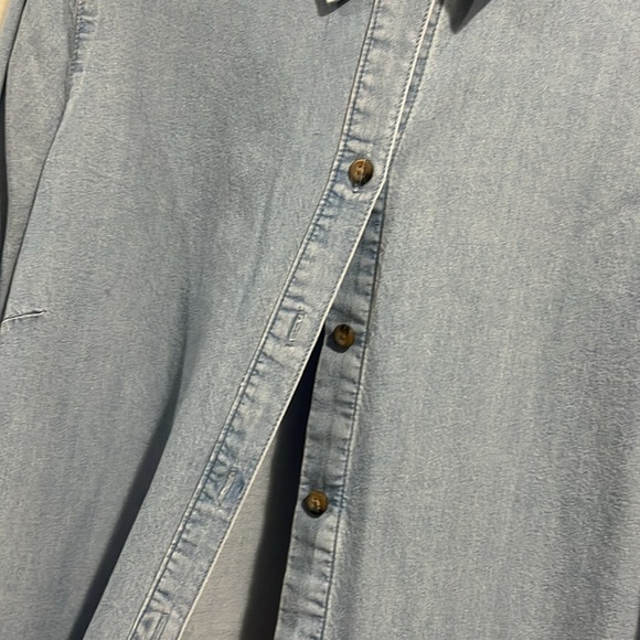 J. Jill Denim Button Down Tunic Long Sleeve Denim Dress - Picture 5 of 10